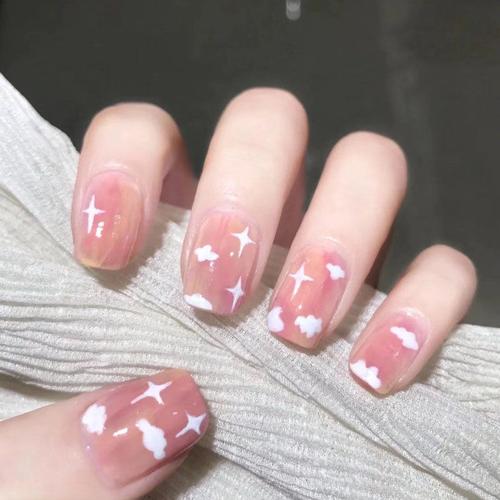 灰美甲图片