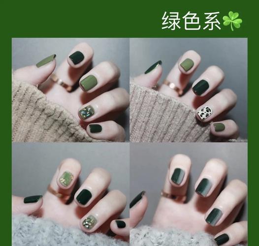橙美甲图片