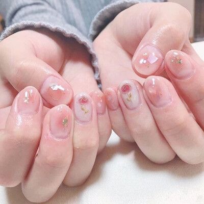 白美甲图片