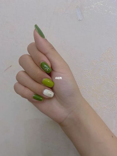 橙美甲图片