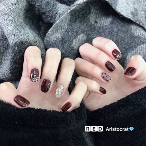 白美甲图片