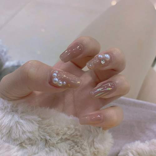 白美甲图片