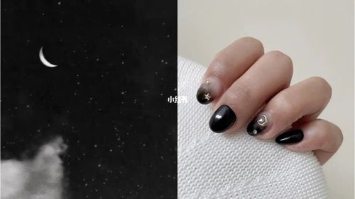 黑美甲图片