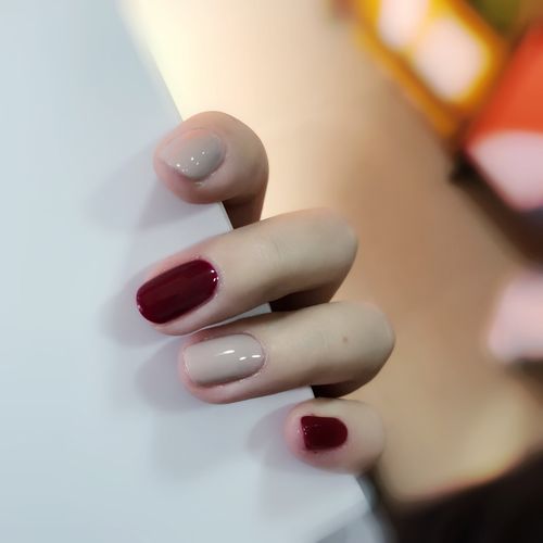 白美甲图片