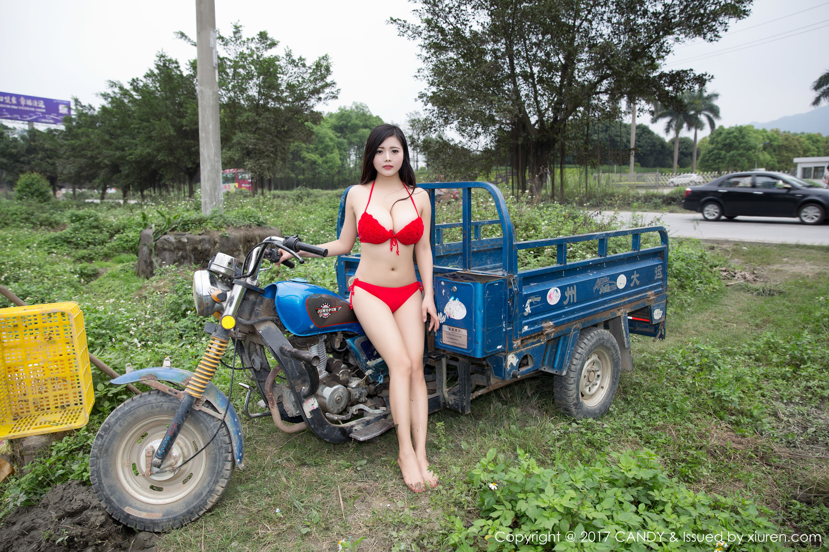中日混血模特林美惠子Mieko清远温泉外拍高清妹子写真集图片