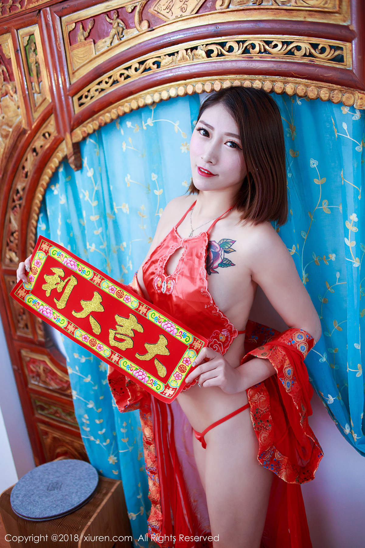 西方美女杜花花乖巧猫耳女仆装高开叉死库水高清妹子写真集图片