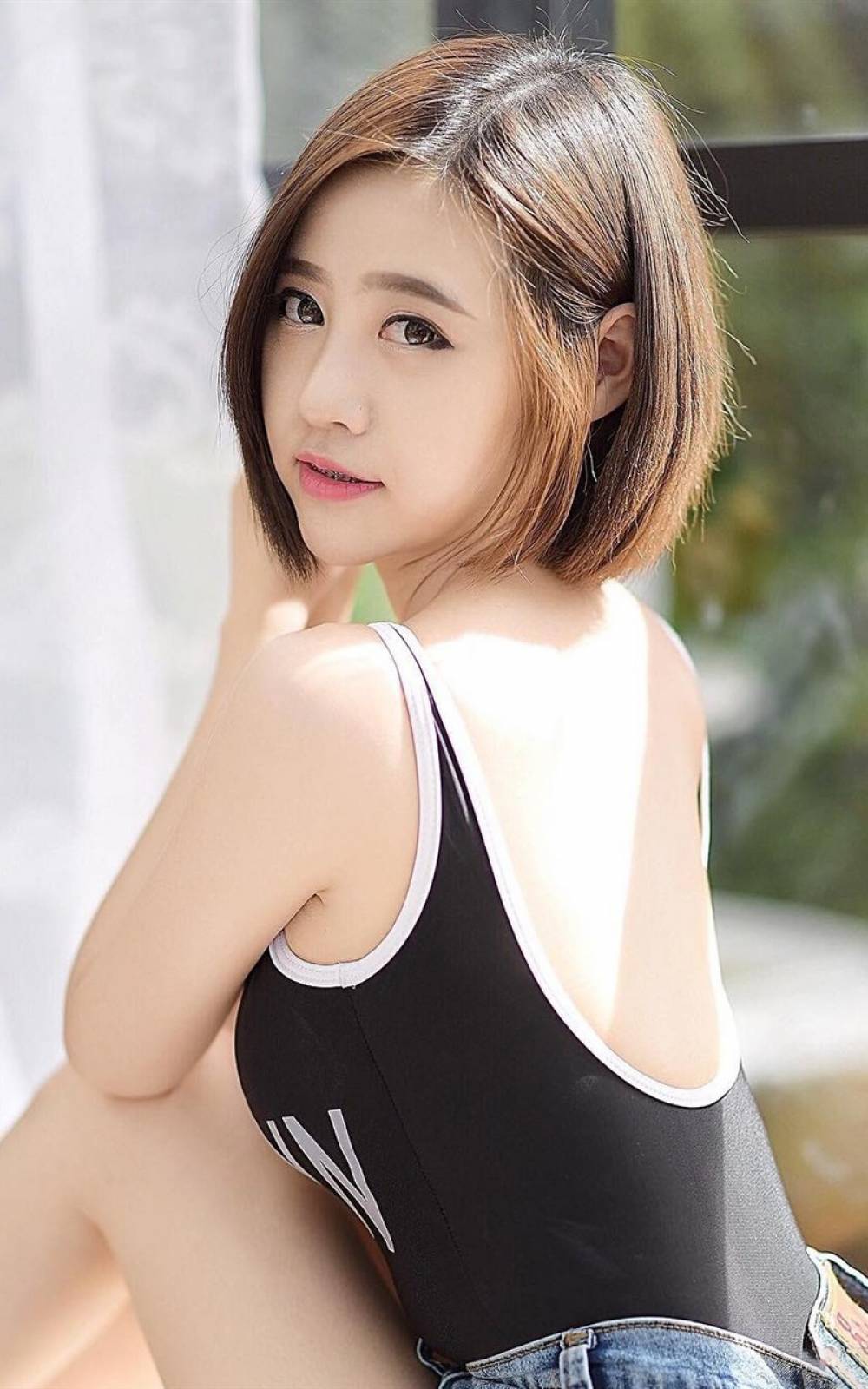 清纯短发图片