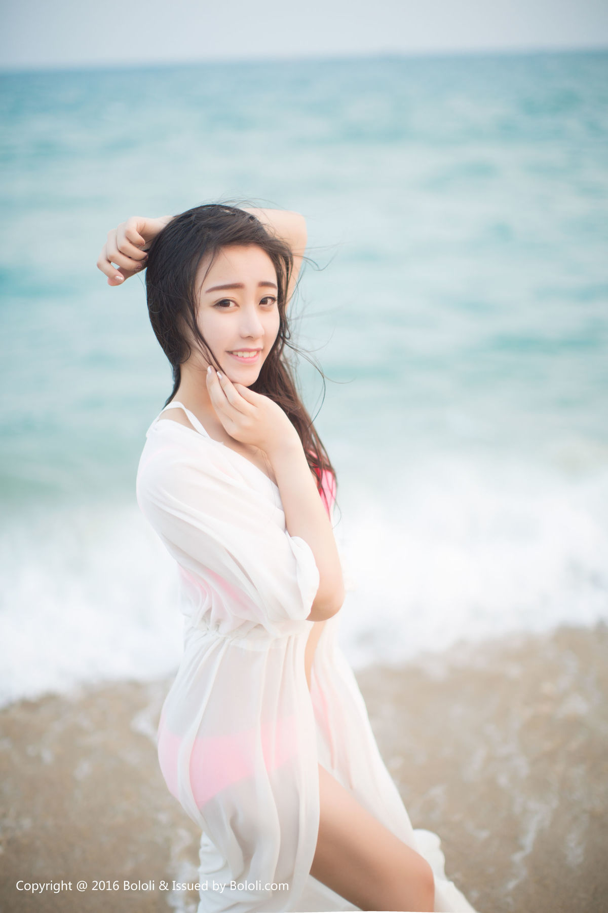 新疆乌鲁木齐美女朵比dobby三亚旅拍性感内衣黑丝系列高清妹妹写真集图片