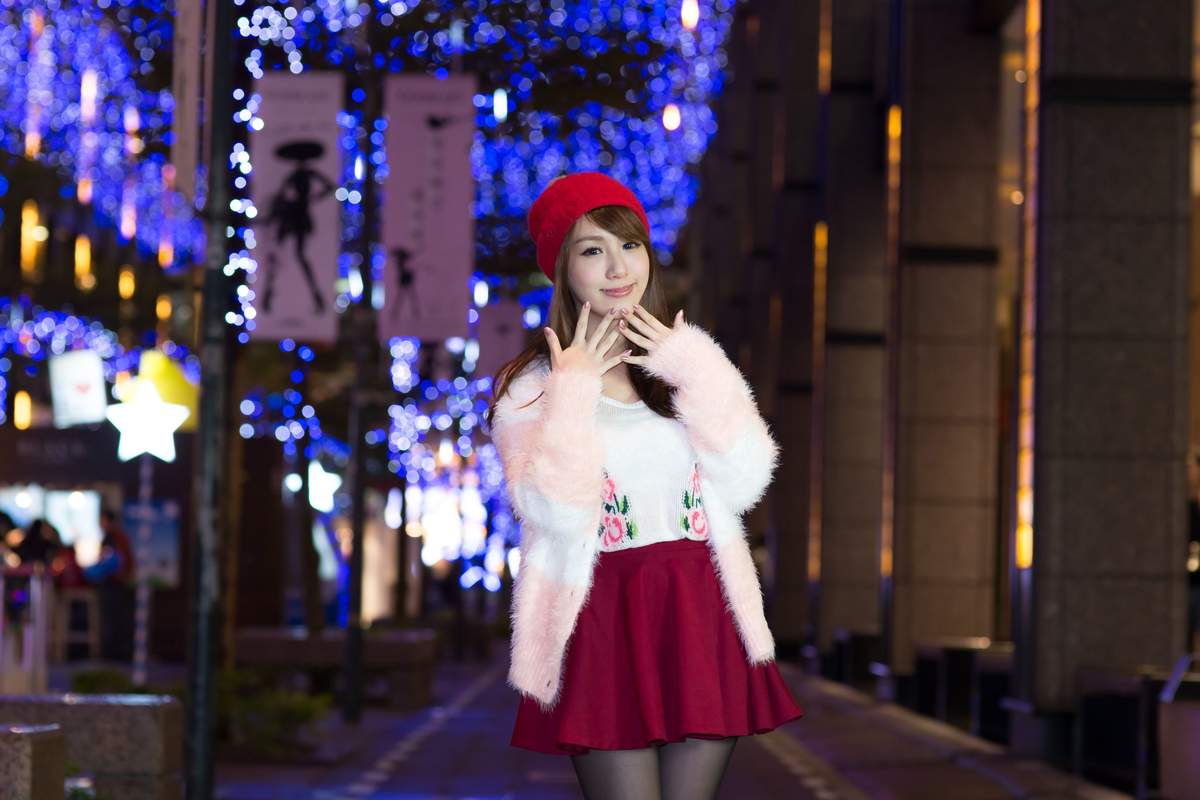 最新7160美女模特台湾正妹呂小步吕思莹黑丝夜拍高清妹子写真集图片
