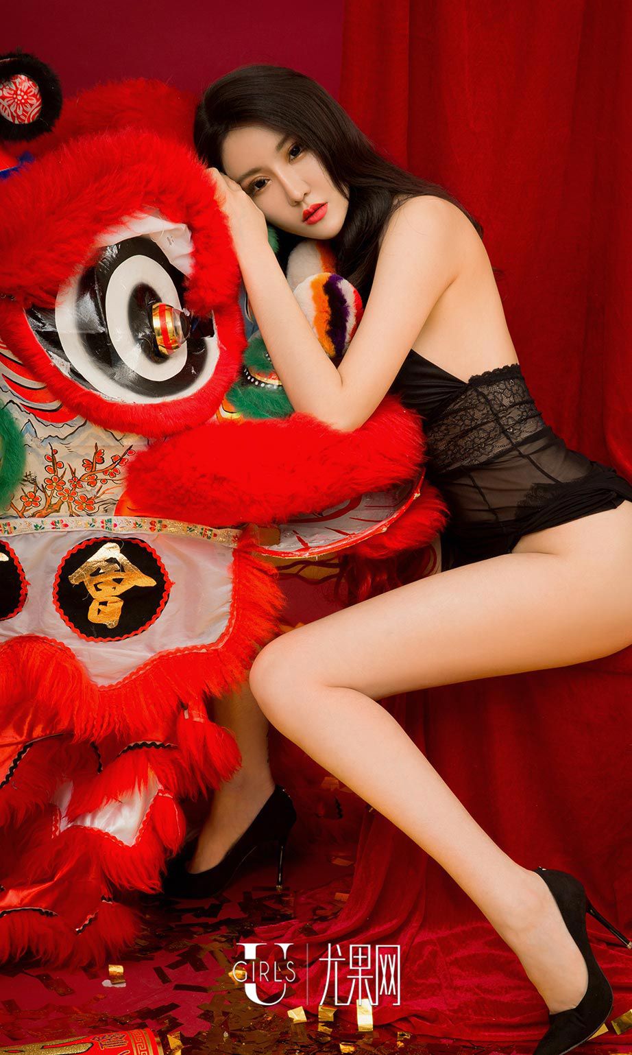 美女施诗图片