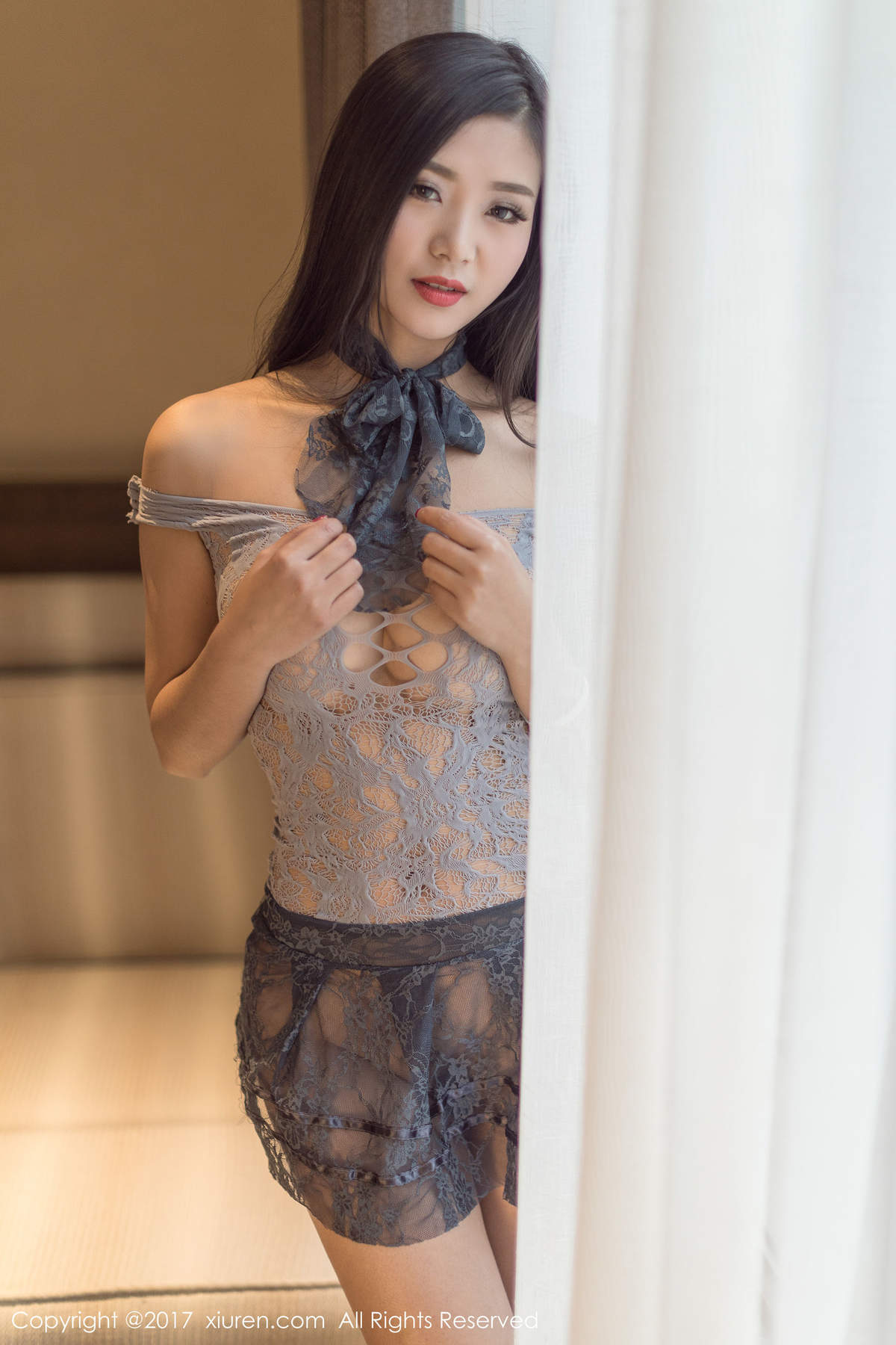 亚洲销魂美女图库宋-KiKi男式衬衣真空纱网高清妹子写真集图片
