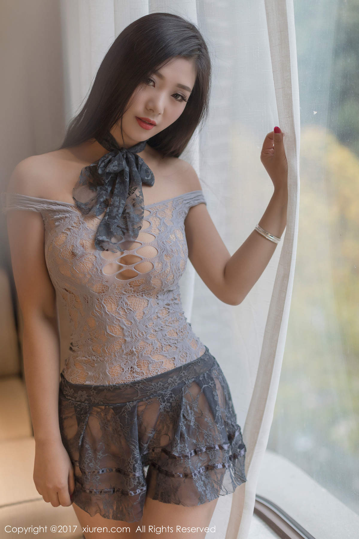 亚洲销魂美女图库宋-KiKi男式衬衣真空纱网高清妹子写真集图片