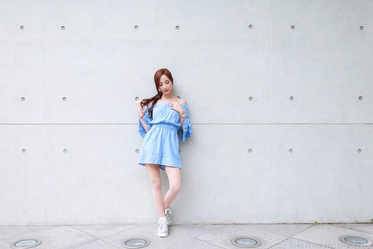 嫩模韩式三点式半遮半掩Lynne雨玄台大外拍写真集图片