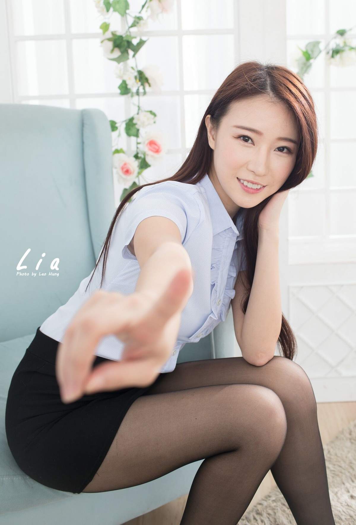 大长腿模杨思原Lia黑丝吊带旗袍制服美腿No.1812写真集图片