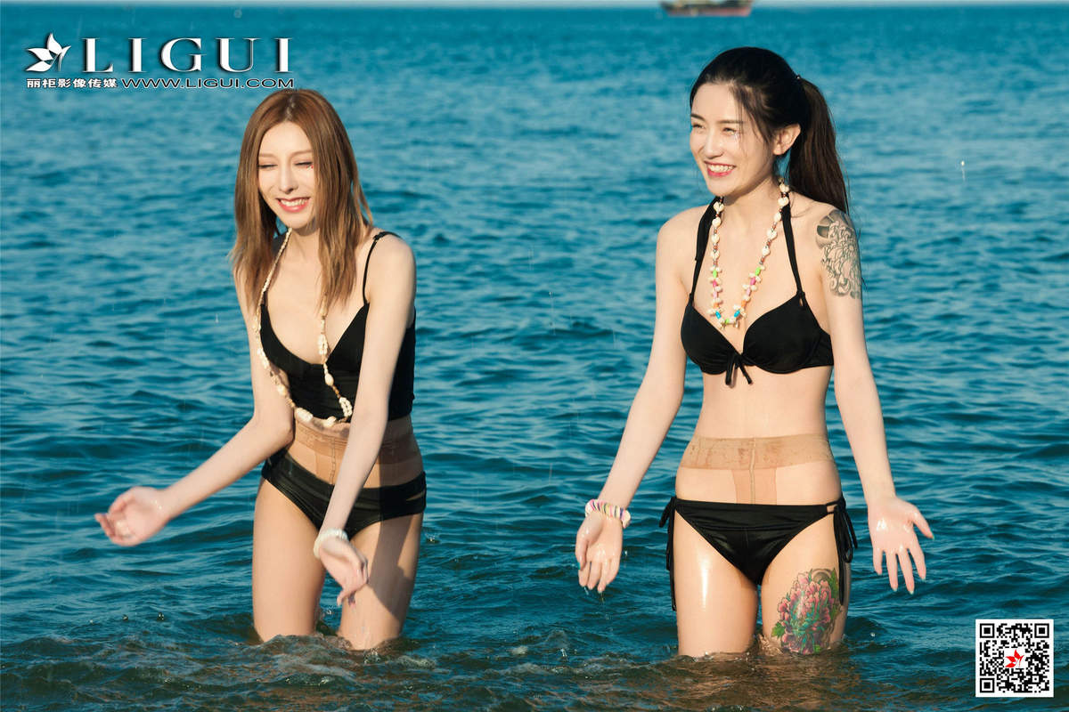 沙滩美女图片