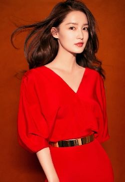 中国内地江苏省苏州市影视女演员李沁红衣妩媚性感高清手机壁纸