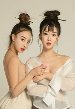 漂亮美人116美女模特赵智妍筱慧春花秋月何时了高清姐妹花写真集