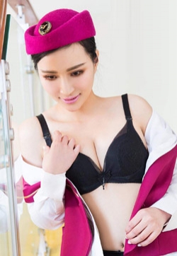 模特希瑶美丽的制服空姐美女高清写真壁纸图片