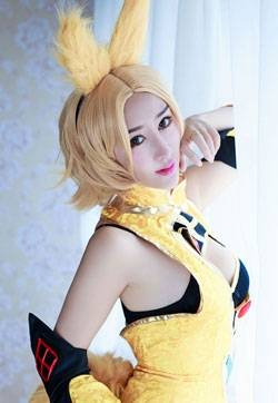 混血模特美女邹晶晶女王王者荣耀妲己COS高清mm写真集