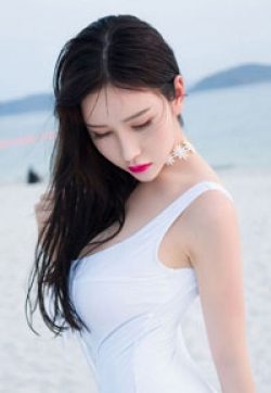 蓝色妖姬于姬妹子海边风情小清新背景图
