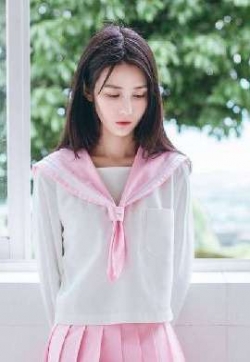女主播夏娃JK制服少女文艺小清新写真高清桌面壁纸_高清桌面壁纸
