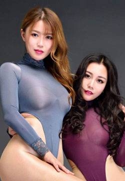 优雅美胸模特若兮张茜茹高叉舍宾亮丝高清mm写真集
