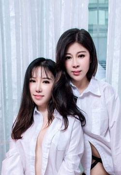 优雅美胸模特夏雨涵韩恩熙双人拉拉高清妹子写真集