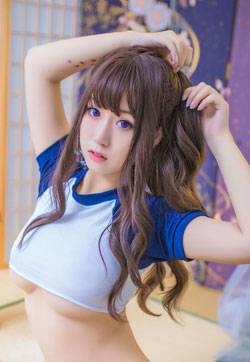 花椒女主播巨乳猫九酱Sakura连衣水手服写真集第张