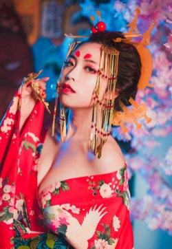 日本和服36d少妇伊素妍巨乳全裸美女摄影图片
