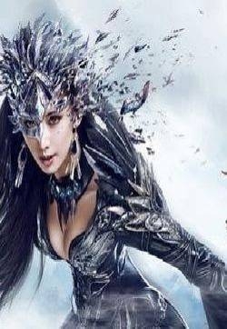 林志玲低胸装拍古装大片 化身女战神