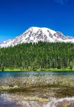 精选唯美意境蓝色风景高清大自然山川河流山水相印图集桌面壁纸(二)