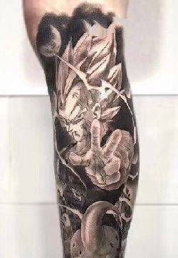 oldschool黑灰风格的9张男士大满背纹身图案作品