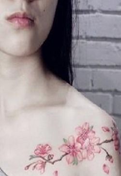新款最流行清一色美女锁骨纹身图案