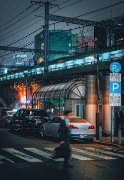 深夜的东京街拍城市风光图片