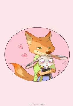 疯狂动物城狐狸兔子图片 喜欢哪种抱抱