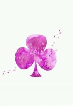 文艺小清新扑克创意水彩素材图片