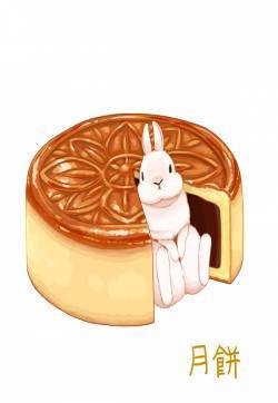 动物与面包可爱小清新手绘图片