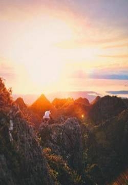 唯美夕阳城市风光自然风景摄影图片 留住美好景色