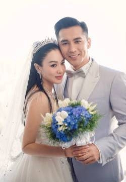 钟丽缇张伦硕婚礼婚纱照写真图片