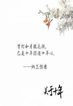 关于十年的古诗词唯美文字图片