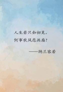 纳兰容若唯美诗词文字图片