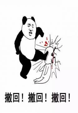 撤回系列表情包 熊猫人聊天斗图表情图片