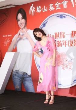 蔡依林粉色长裙少女心公益活动写真图片