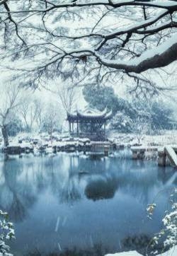 江苏无锡寄畅园雪景图片