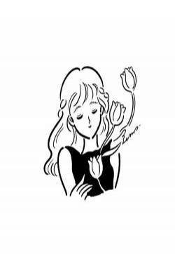 简笔画可爱女生手绘头像图片