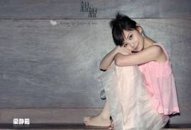 梁静茹粉红小女生宣传海报高清壁纸