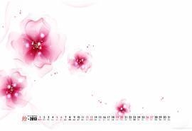 2013年10月月历电脑桌面壁纸之韩国唯美花卉