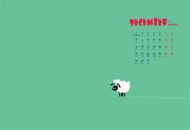 2014年12月日历简约的可爱图案个性图片壁纸高清下载