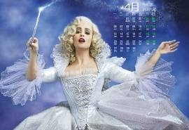 2015年4月日历灰姑娘真人版迪士尼乐园经典浪漫爱情故事图片高清电脑桌面壁纸(5)