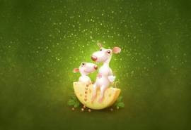 非常有创意的可爱卡通图案唯美图片桌面壁纸下载
